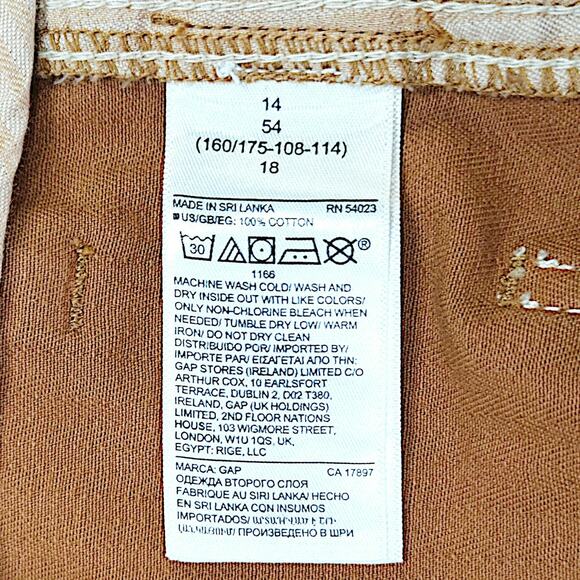 Gap Work-Force Carpenter Crop Pants 14 Summer Spice Brown Utility Canvas EUC - Picture 7 of 11